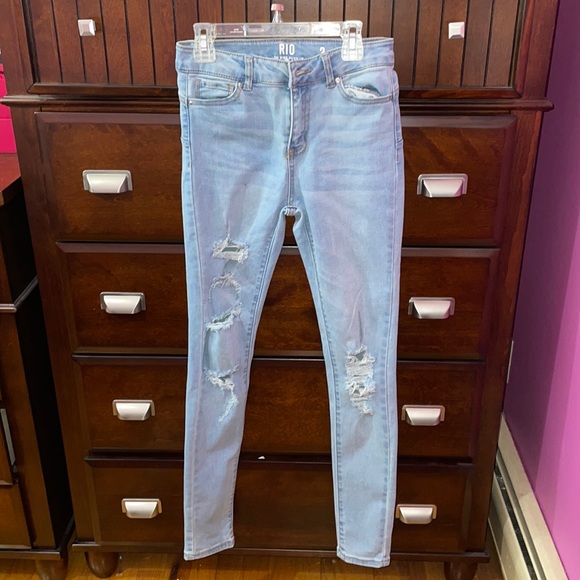 Rio Denim - Distressed Light Wash Jeans